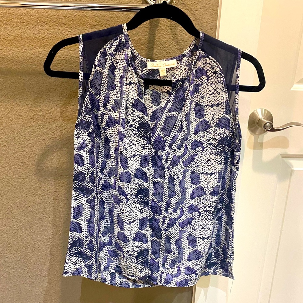 Snake print patterned top